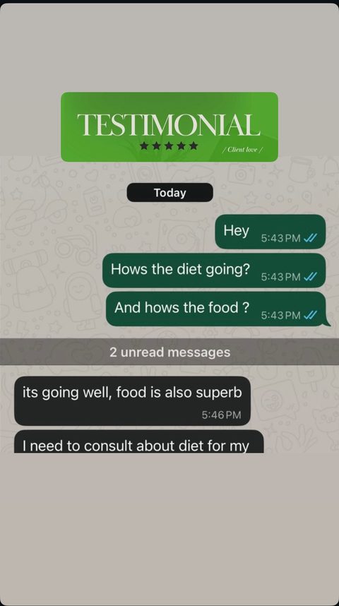 500Kcal.fit customer testimonial screenshot